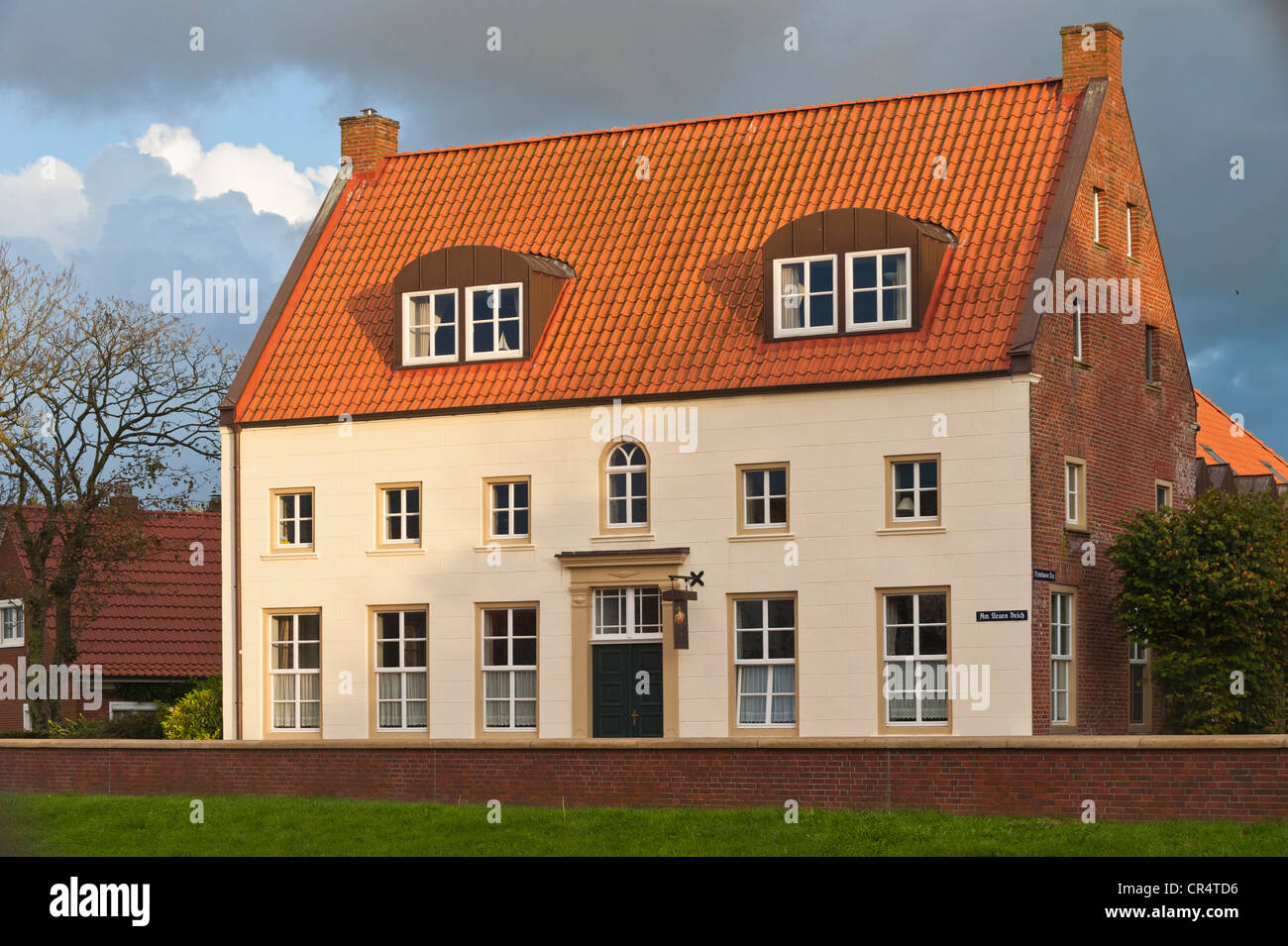 Amtmannhaus building, Greetsiel, East Frisia, Lower Saxony, Germany, Europe Stock Photo