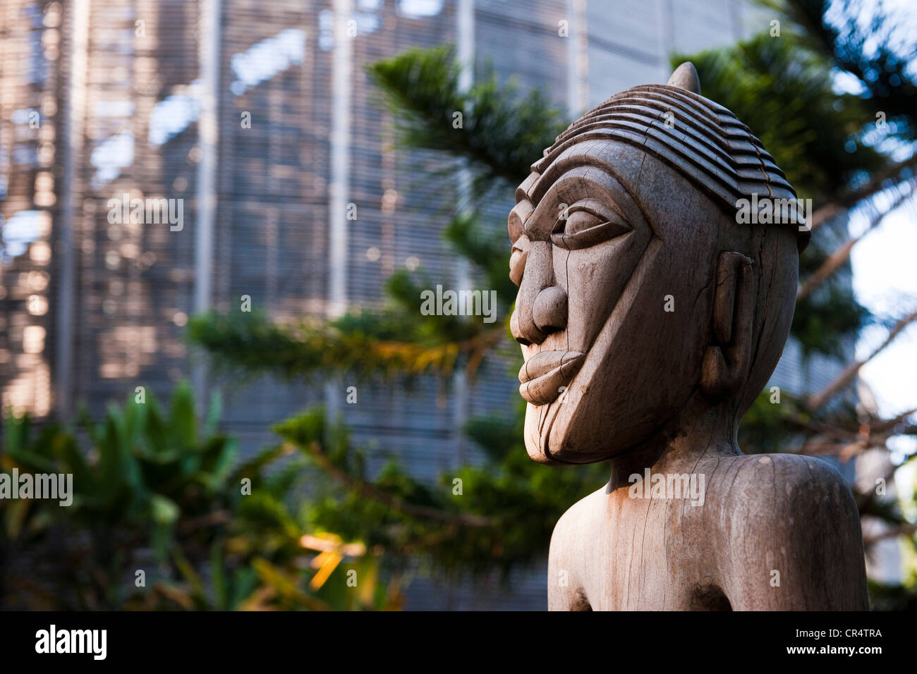 France, Nouvelle Caledonie, Noumea, Tjibaou Cultural Center, the vegetable man Stock Photo