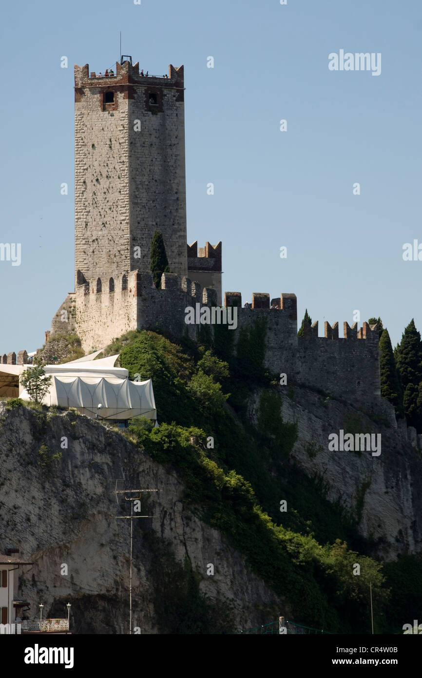 Castello Scaligero in Malcesine Lake Garda Stock Photo