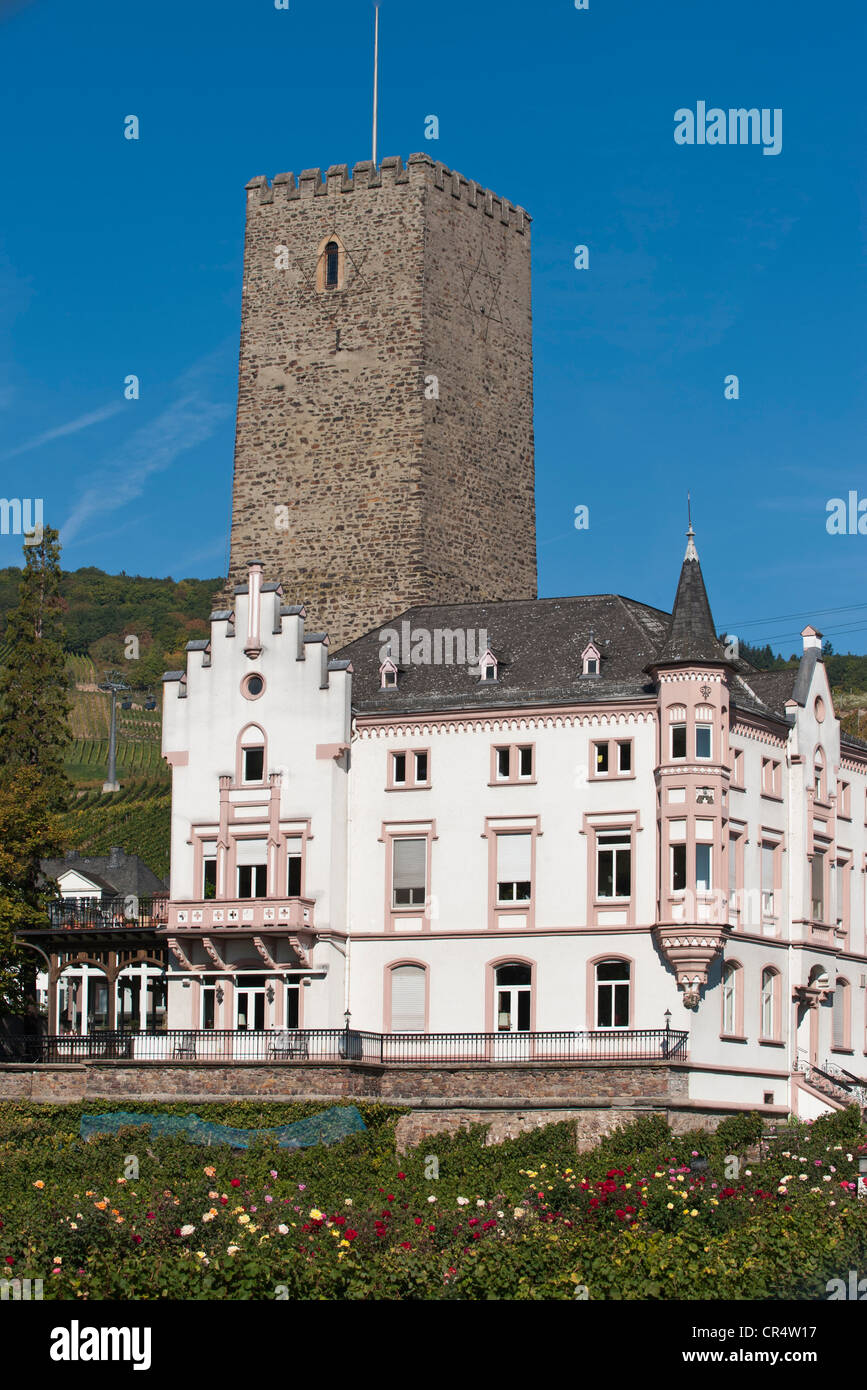 Broemserburg castle, Ruedesheim, Rheingau, Hesse, Germany, Europe Stock Photo
