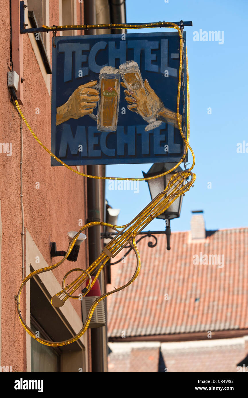 Pub Techtelmechtel, Volkach, Lower Franconia, Franconia, Bavaria, Germany  Stock Photo - Alamy