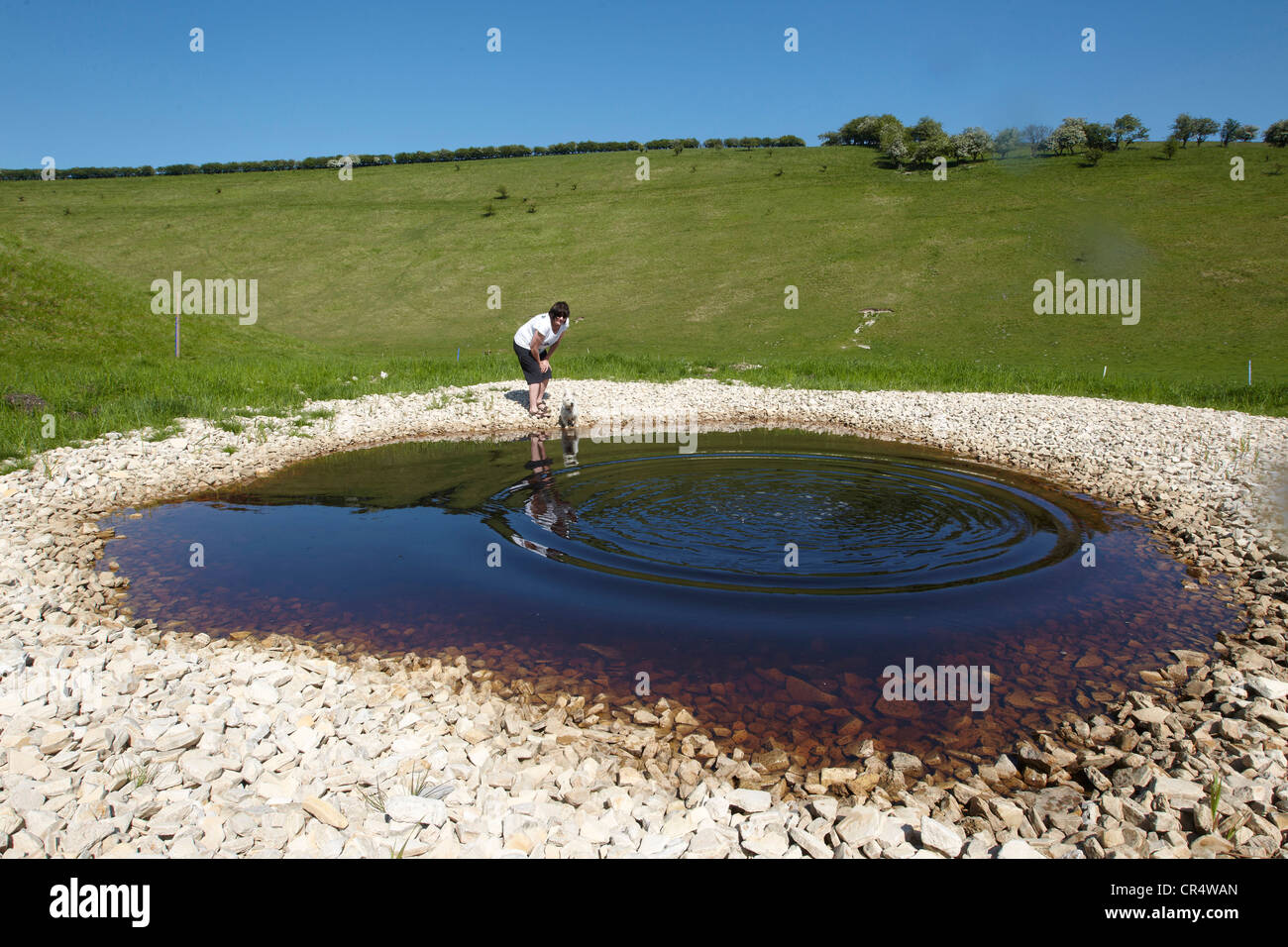 One of ten outdoor sculptures called waves and time created by Chris Drury,  Thixendale, East Yorkshire, UK Stock Photo - Alamy