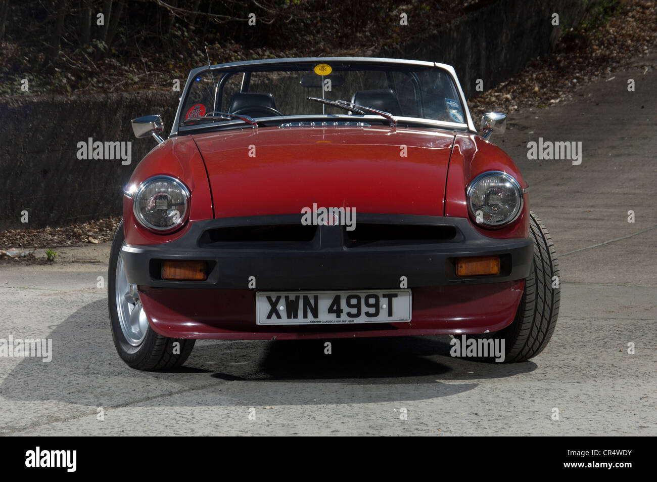Rubber bumper MGB convertible sports car Stock Photo Alamy
