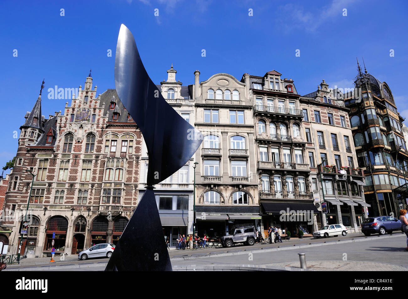 Belgium, Brussels, Mont des Arts District, sculpture Stock Photo