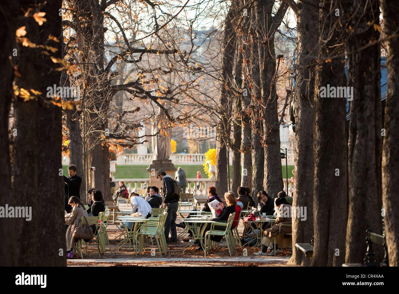 France, Paris, the Jardin du Luxembourg in autumn Stock Photo