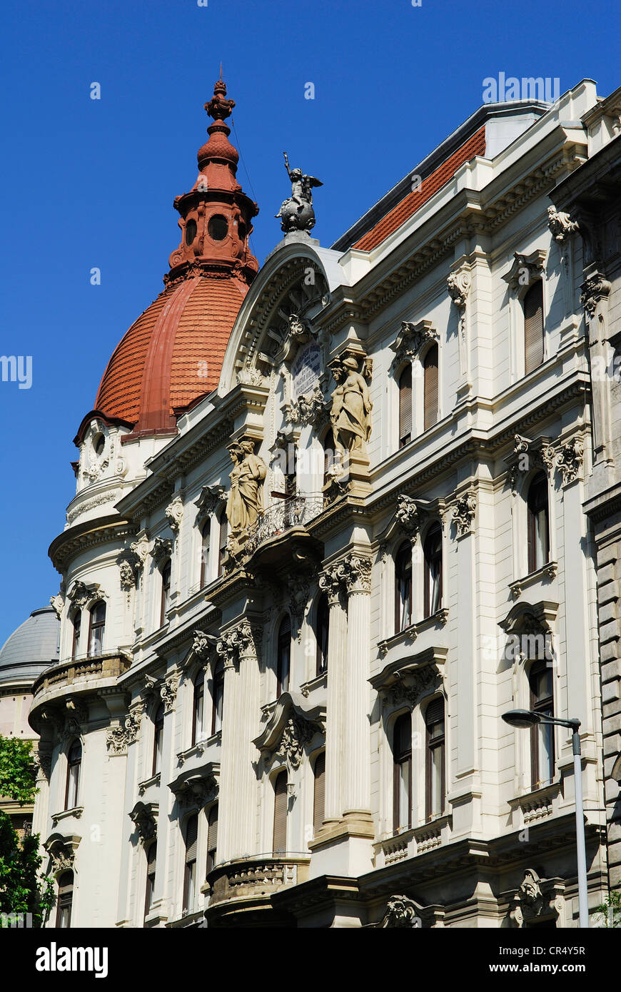 Hungary, Budapest, UNESCO World Heritage, art nouveau building in Alkotmány útca Stock Photo