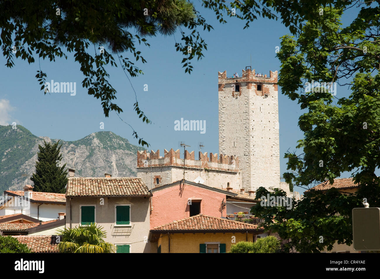 Castello Scaligero in Malcesine Lake Garda Stock Photo