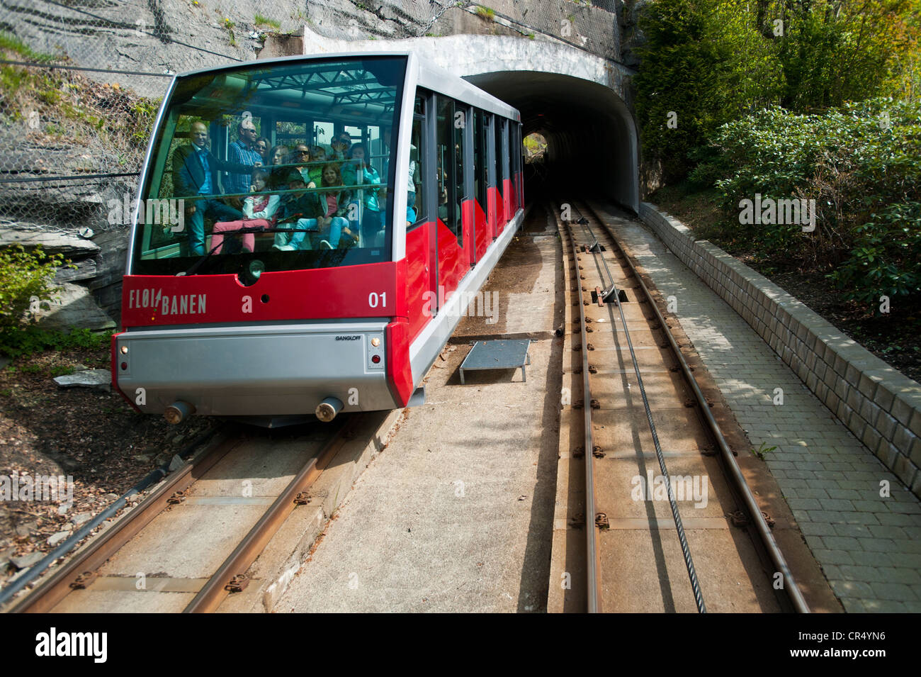 Floibanen funicular railway bergen hi-res stock photography and images ...