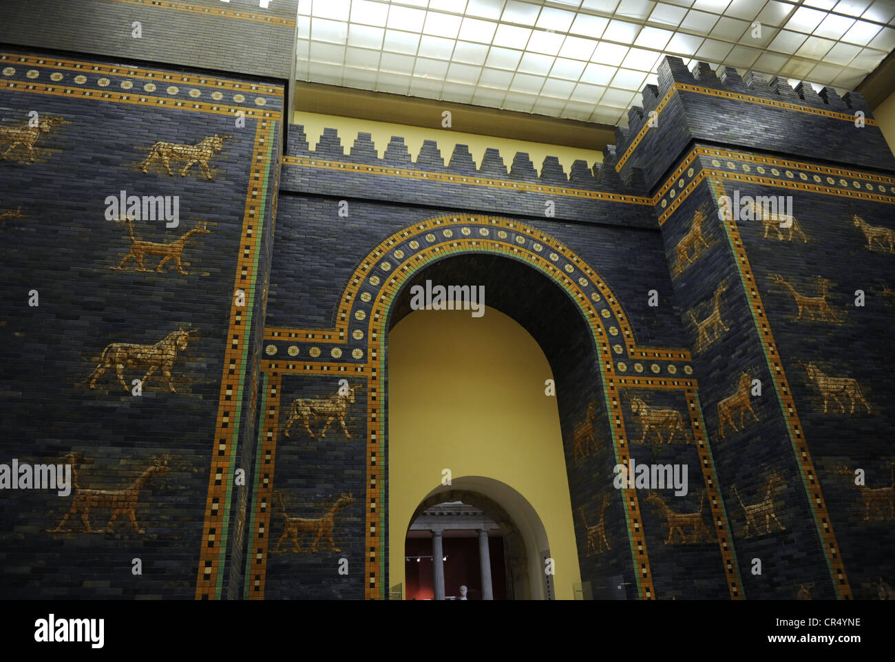Mesopotamian art. Neo-Babylonian. Ishtar Gate. Pergamon Museum. Berlin. Germany. Stock Photo