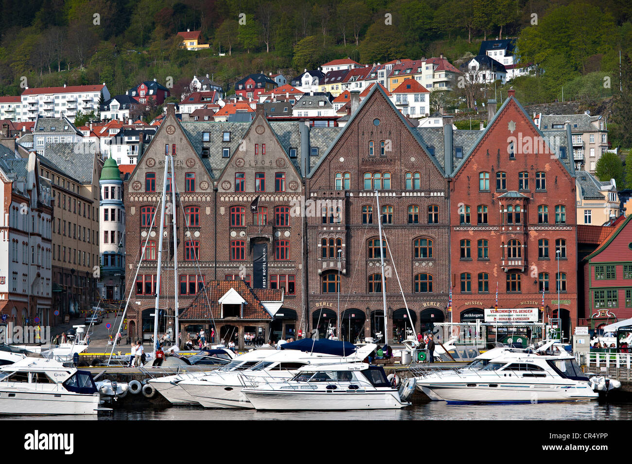 Hanseatic houses, Bergen, Hordaland, Norway, Scandinavia, Northern