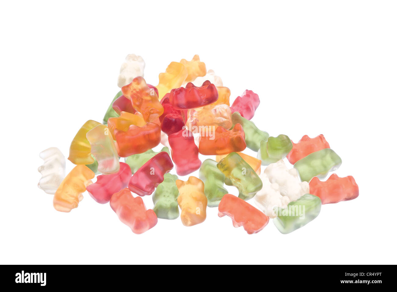 Jelly beans on white background Stock Photo