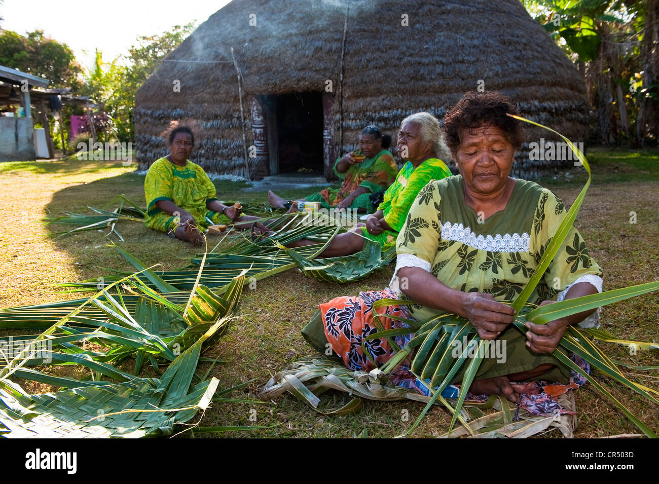 France, New Caledonia, Loyalty Islands, Lifou Island, Jokin, Prostestant Festival that brings about a week the women of the Stock Photo