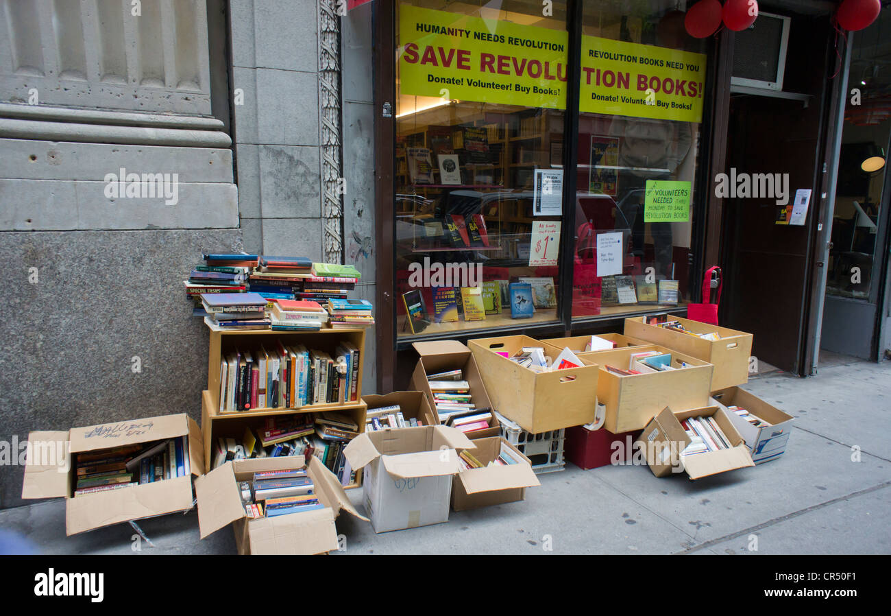 Second hand books for sale outside a bookstore in the Chelsea