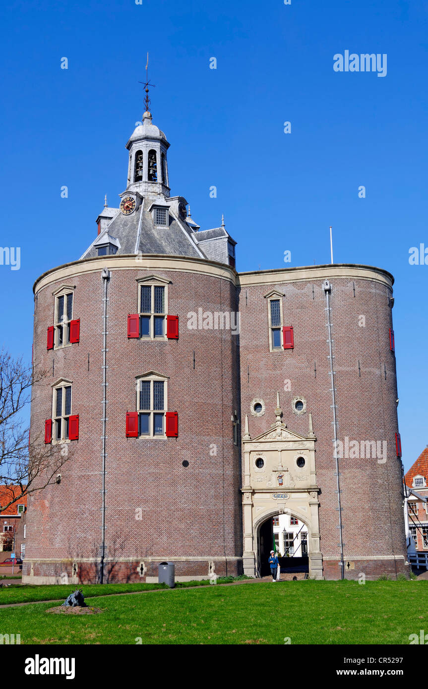 Defence tower, Dromedaris, Enkhuizen, North Holland, Holland, Netherlands, Europe Stock Photo