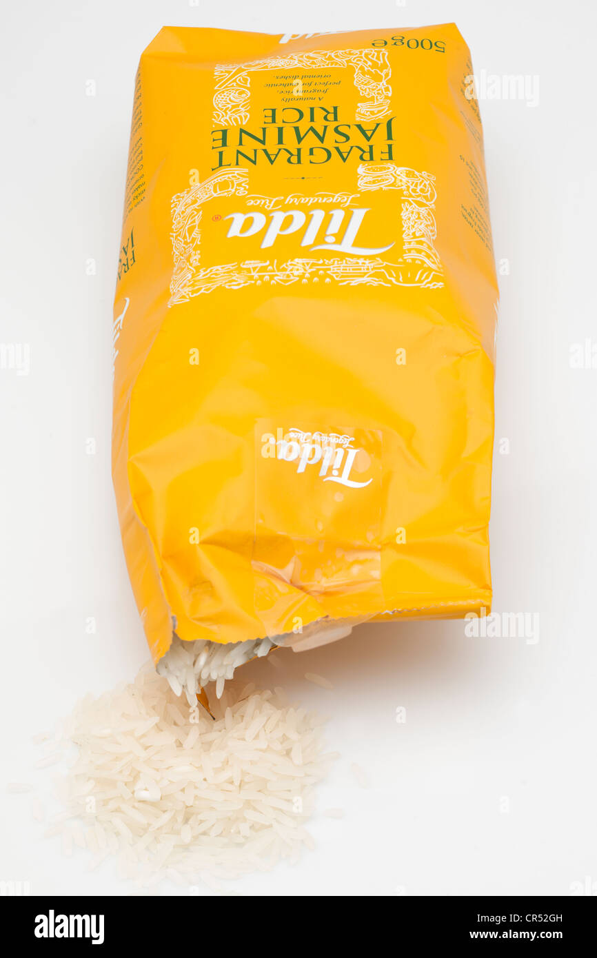 Bag of Tilda fragrant jasmine rice Stock Photo Alamy