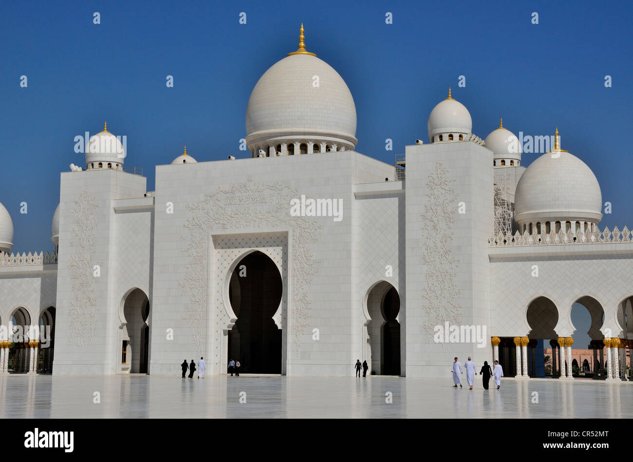 Sheikh Zayed Mosque, Abu Dhabi, United Arab Emirates, Arabian Peninsula, Asia Stock Photo