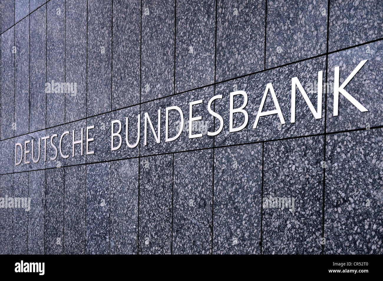 Signage, Deutsche Bundesbank, German Federal Bank in Hamburg, Germany, Europe Stock Photo