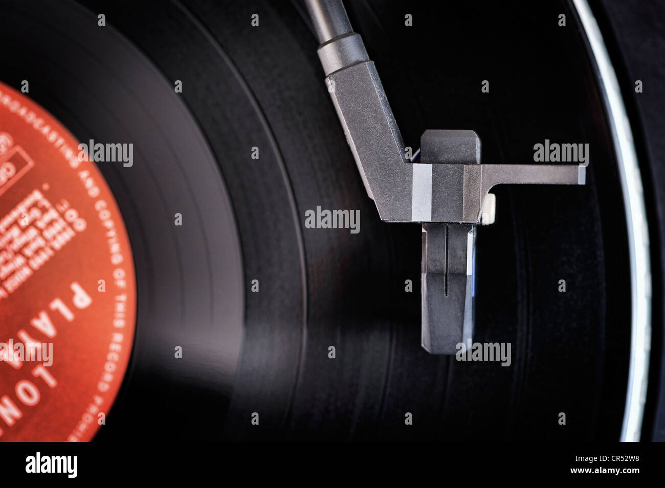 Turntable playing an LP record Stock Photo - Alamy