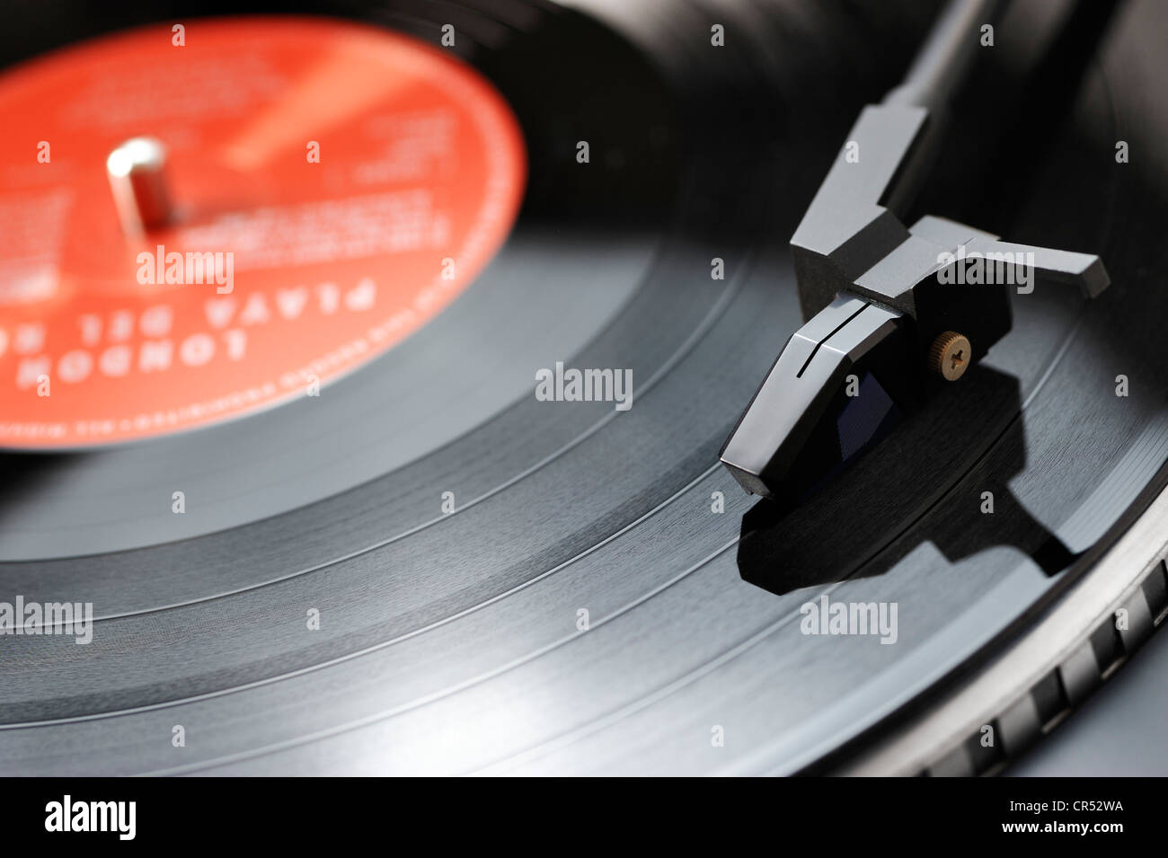 Turntable playing an LP record Stock Photo - Alamy