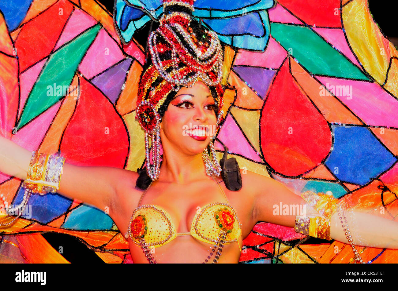 Dancer at the Tropicana Club, cabaret, Havana, Cuba, Caribbean Stock Photo