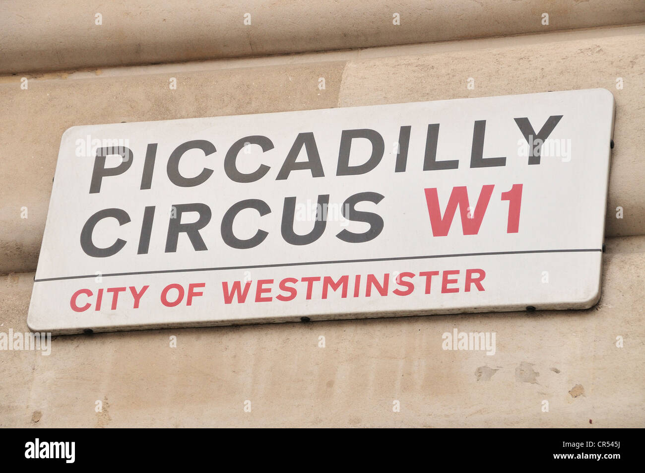 Street sign, Piccadilly Circus, London, England, Great Britain, United Kingdom, Europe Stock Photo