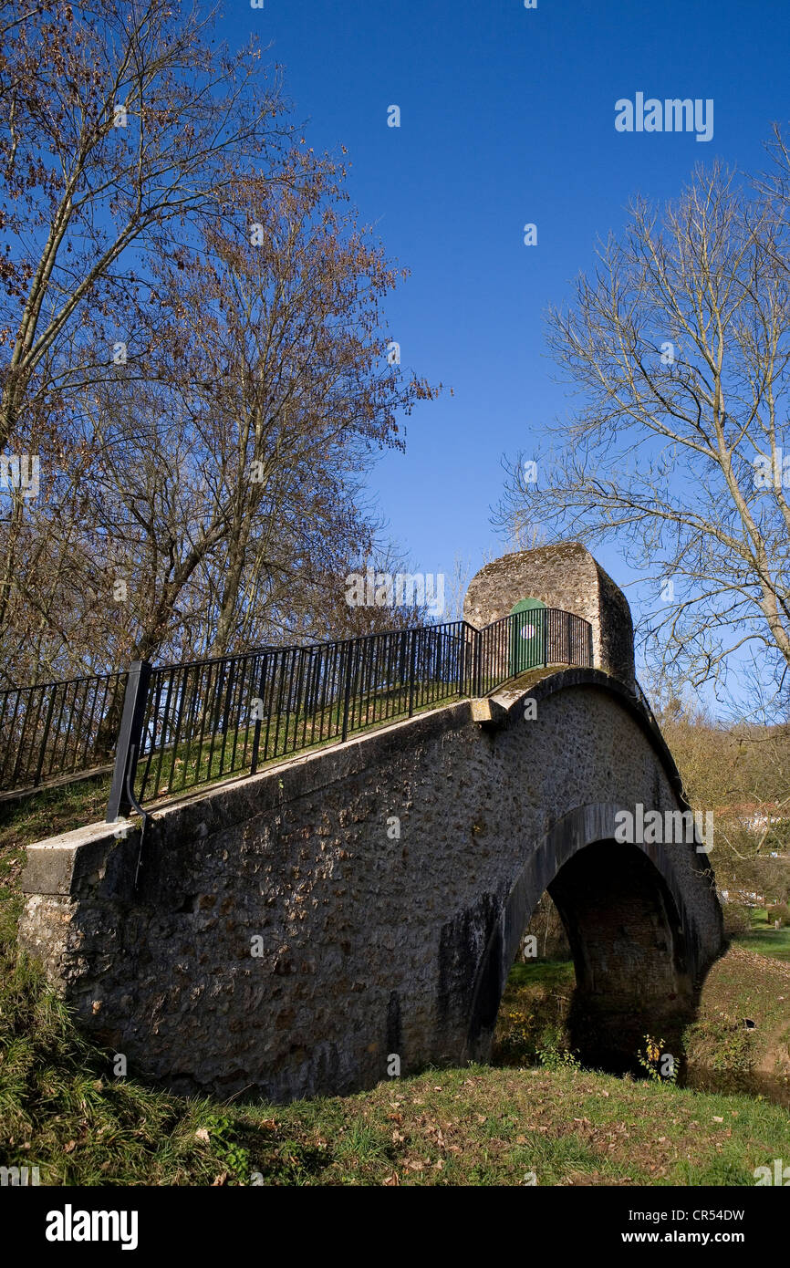 France, Seine et Marne, Courcelles sous Jouarre, water on Dhuis river