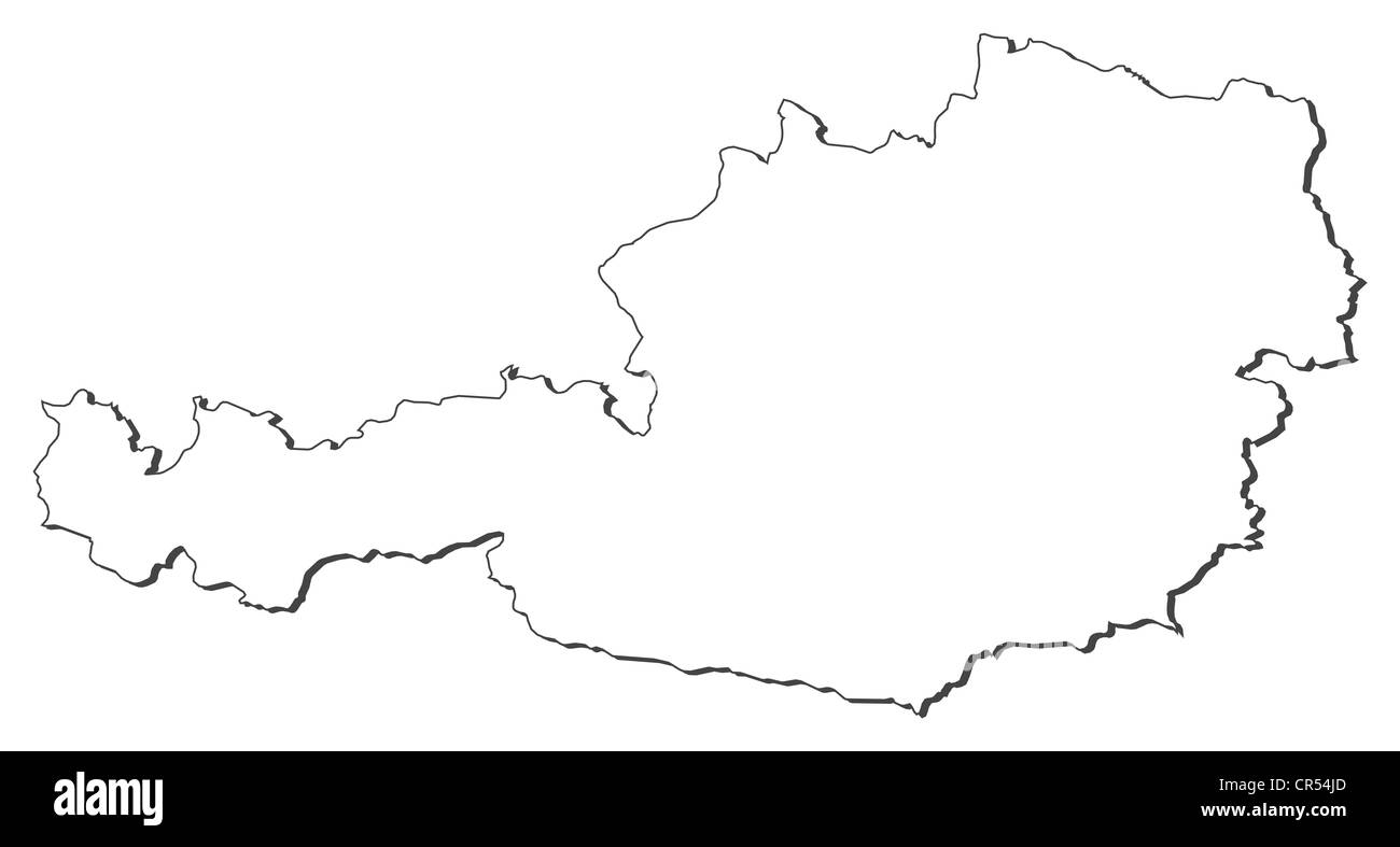 Political map of Austria with the several states Stock Photo Alamy