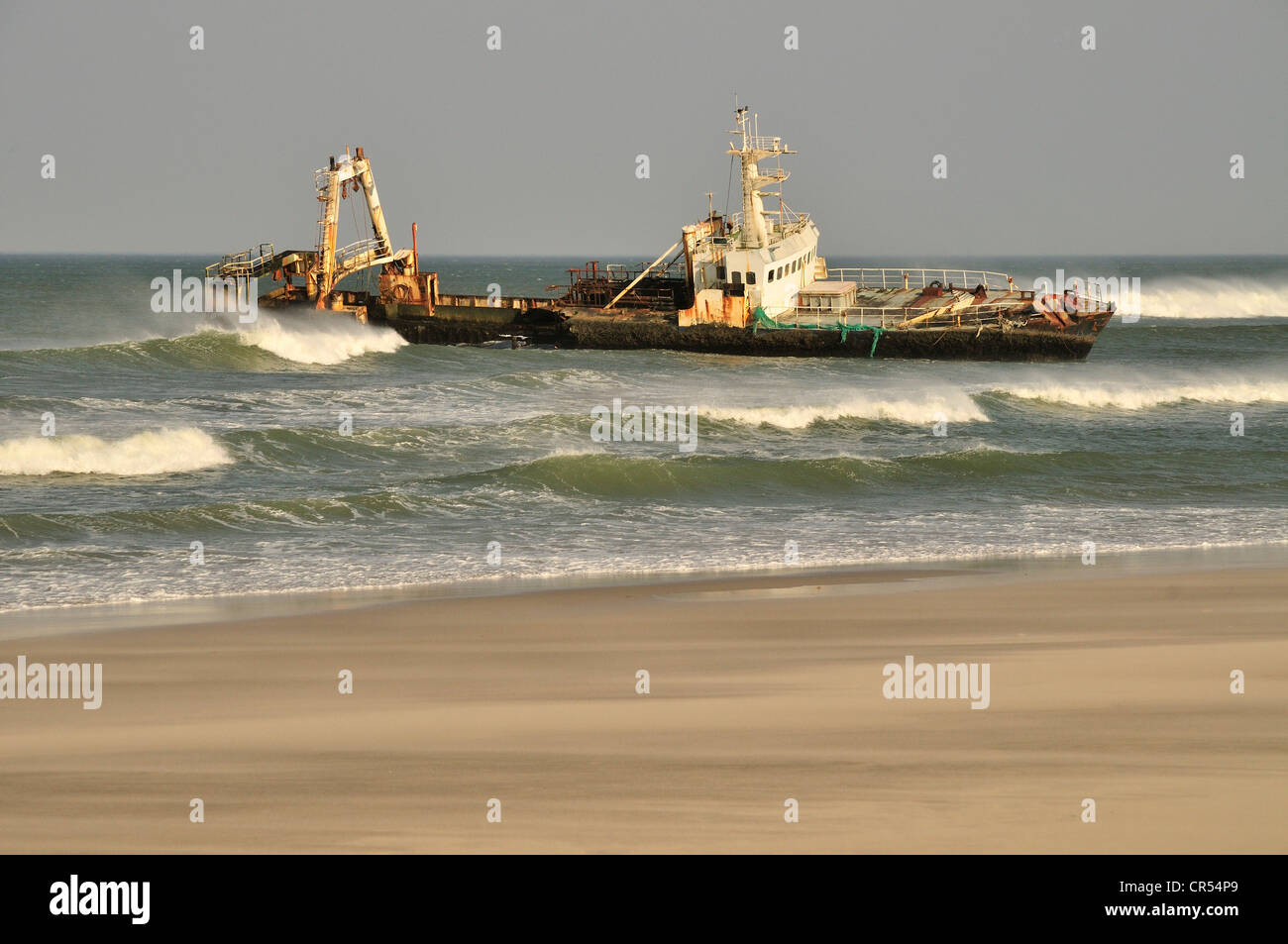Shipwreck on the Skeleton Coast in Henties Bay, Namibia, Africa Stock ...