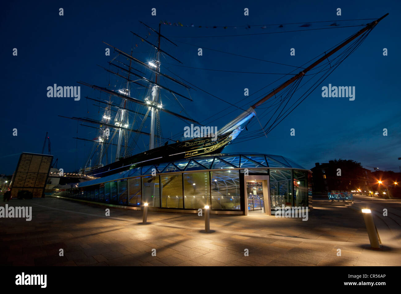 Newly renovated Cutty Sark tea clipper ship at Greenwich London UK Stock Photo
