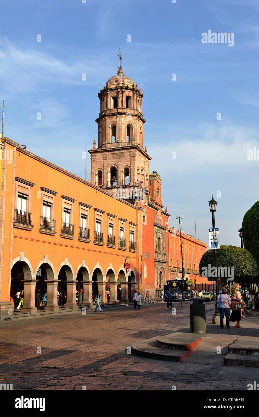 Zocalo, the central square of Santiago de Querétaro, UNESCO World Heritage Site, Querataro, Mexico, Latin America, North America Stock Photo