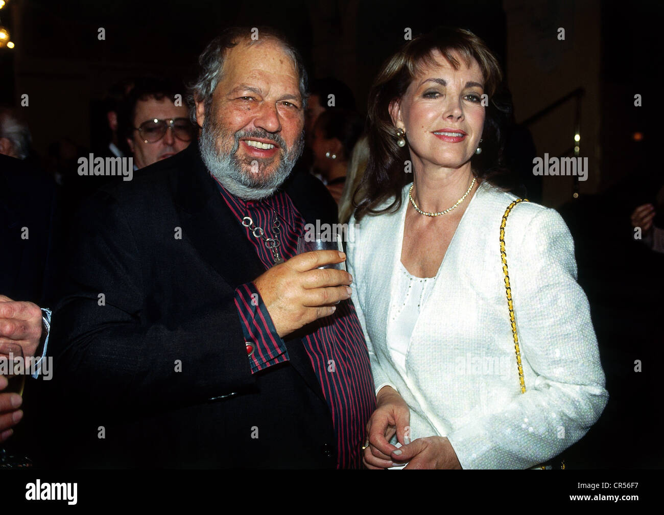 Berling, Peter, * 20.3.1934, German author / writer and actor, half length, with Petra Schuermann (Miss World 1956), 1990s, Stock Photo