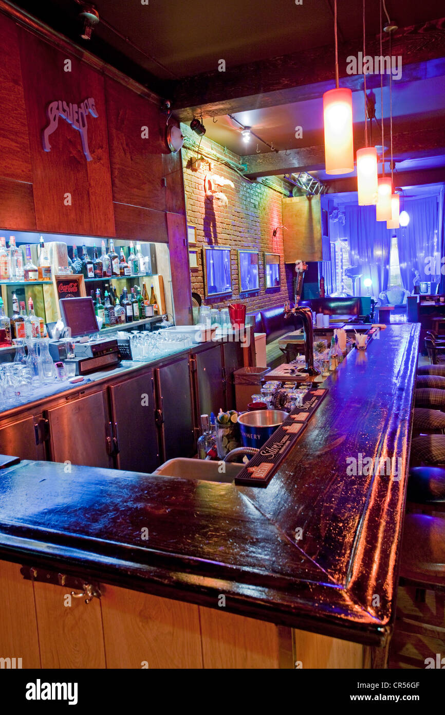 Canada, Quebec Province, Montreal, Boulevard Saint Laurent, Blue Dog Lounge bar and nightclub Stock Photo