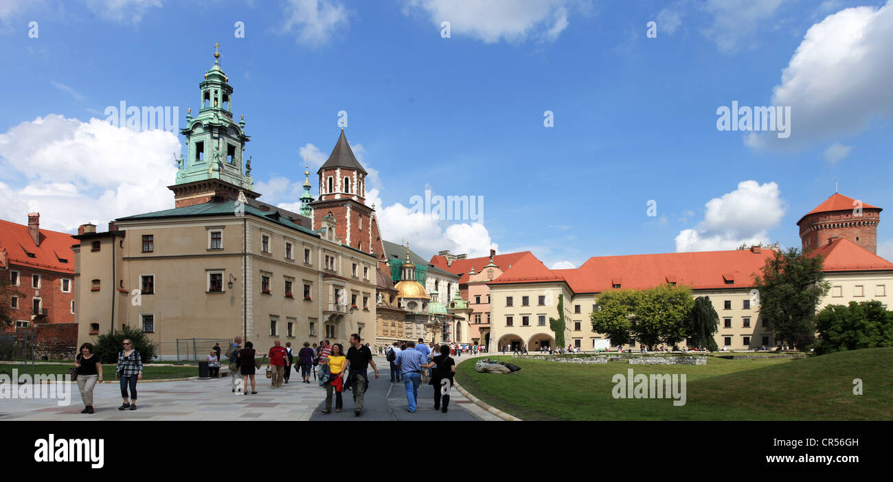 Wawel Castle, inner courtyard, Krakow, Lesser Poland, Poland, Europe Stock Photo