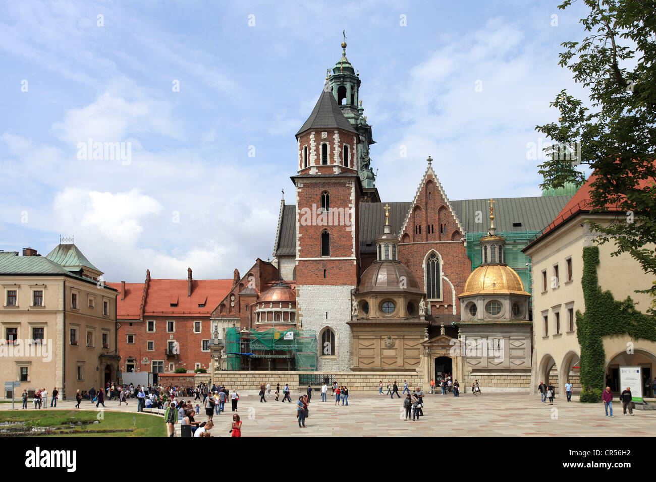Wawel, cathedral as seen from the Sandomir Bastion, Krakow, Lesser Poland, Poland, Europe Stock Photo