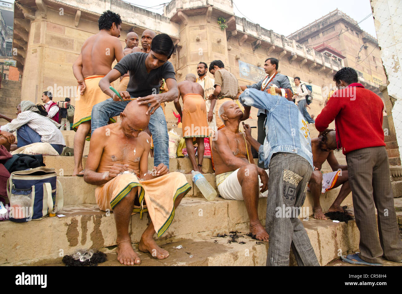 Small Head Ritual Shaving head and beard is part of the ritual to bid farewell to the ...