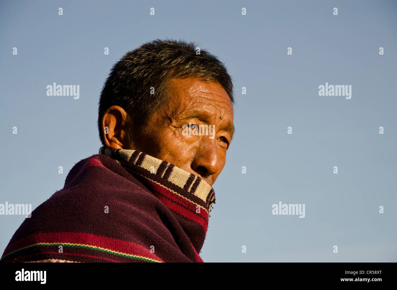 Man of the Angami tribe, in Zakhama village, Nagaland, India, Asia Stock Photo
