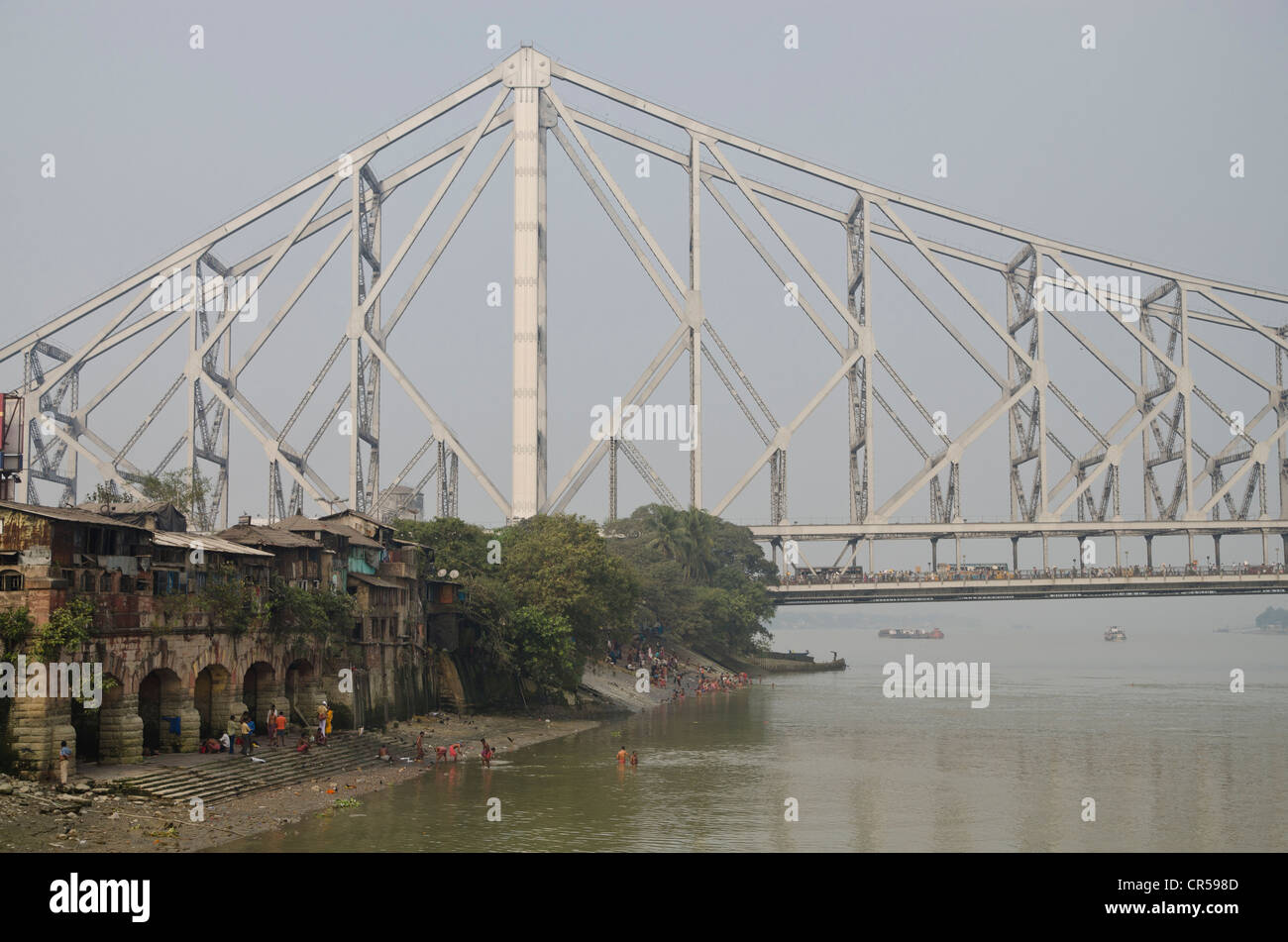 Howrah Bridge, 705 m, 1943, Kolkata, West Bengal, India, Asia Stock Photo