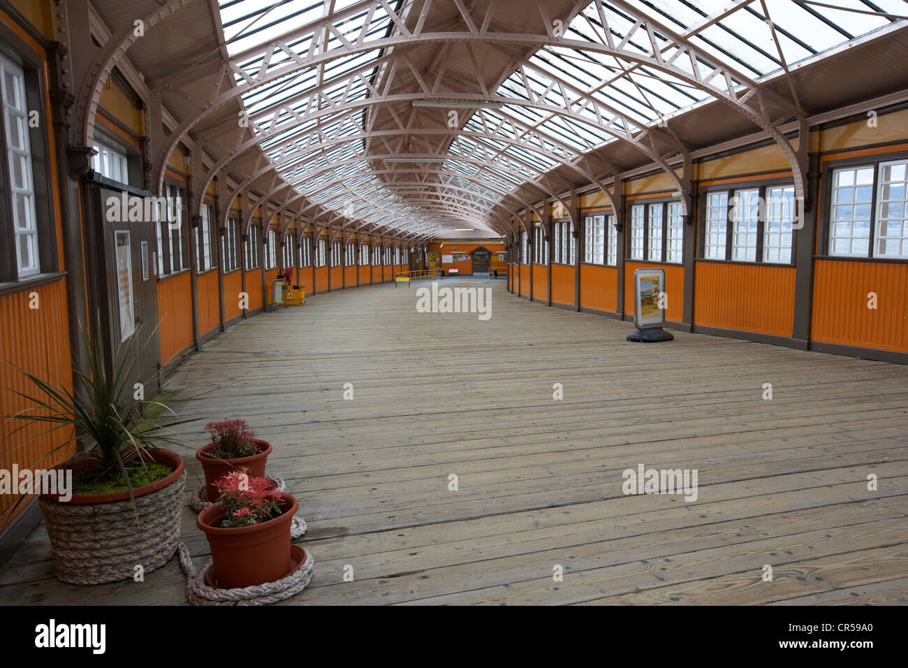 ramp down to the rothesay ferry terminal in weymss bay railway station scotland uk Stock Photo