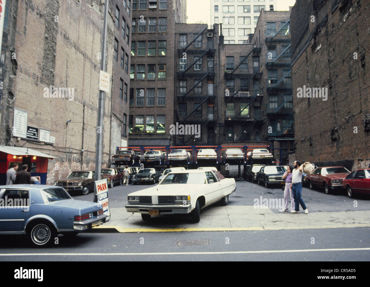 Street photo, Downtown New York, archival photo, August 1981. Stock Photo