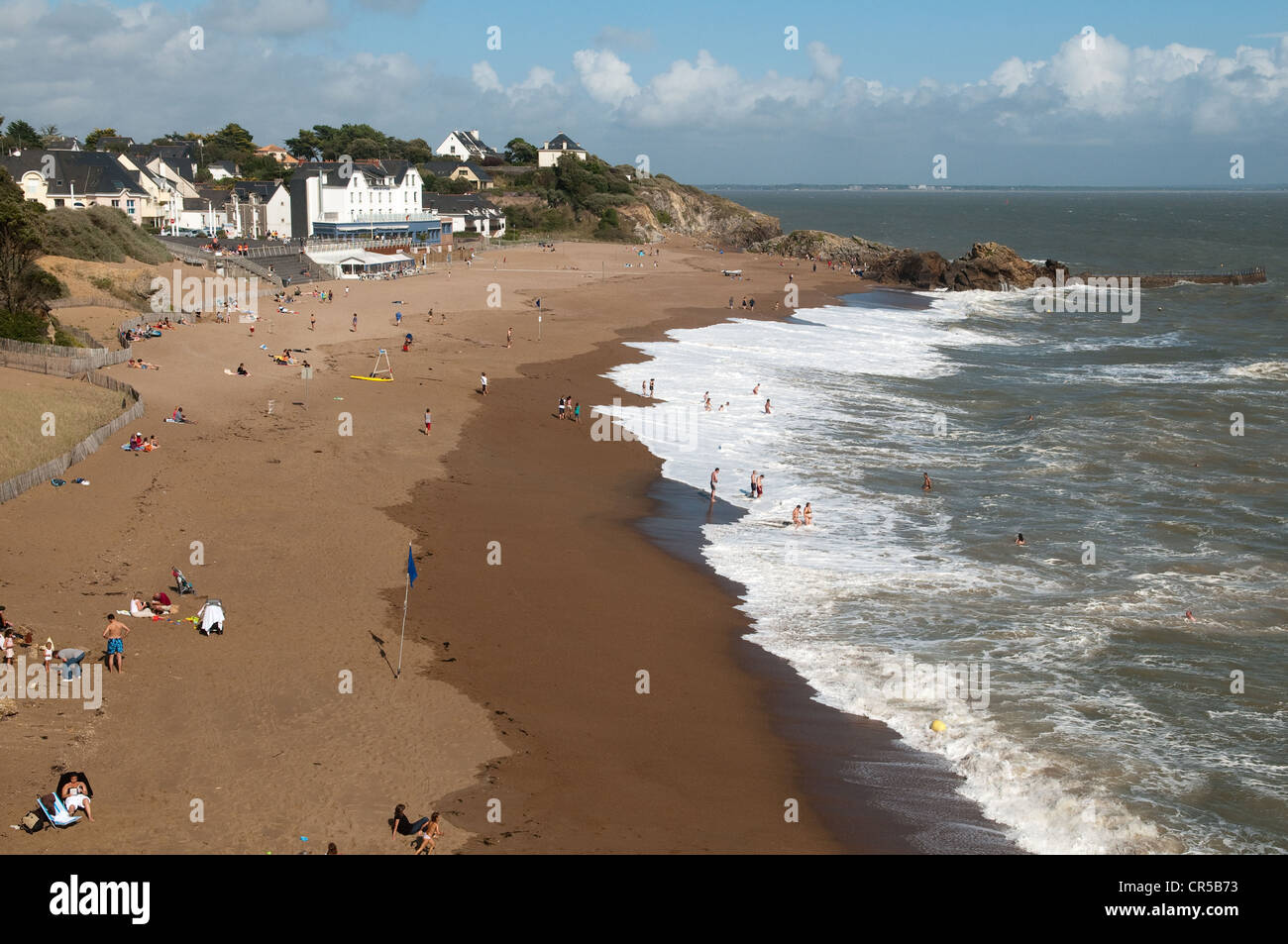 France, Loire Atlantique, Saint Marc sur Mer, beach of the film Monsieur Hulot, Hotel de la France, Loire Atlantique, Saint Marc sur Mer, beach of the film Monsieur Hulot, Hotel de la