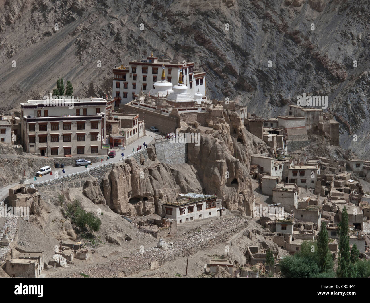 Lamayuru Gompa, one of the most important monasteries in the former kingdom of Ladakh, Lamayuru, Jammu and Kashmir, India, Asia Stock Photo