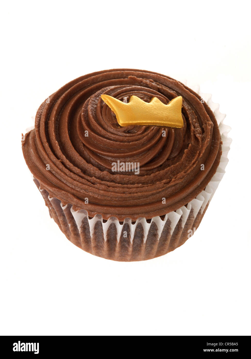 Decorated Chocolate Cup Cake Stock Photo - Alamy