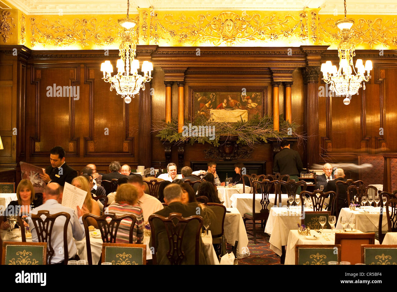 United Kingdom, London, Soho, Simpson's in the Strand restaurant which exists since 1828 and where Vincent Van Gogh, Charles Stock Photo