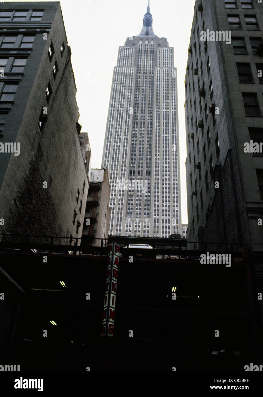 Empire State Building, Downtown New York, archival photo, August 1981. Stock Photo