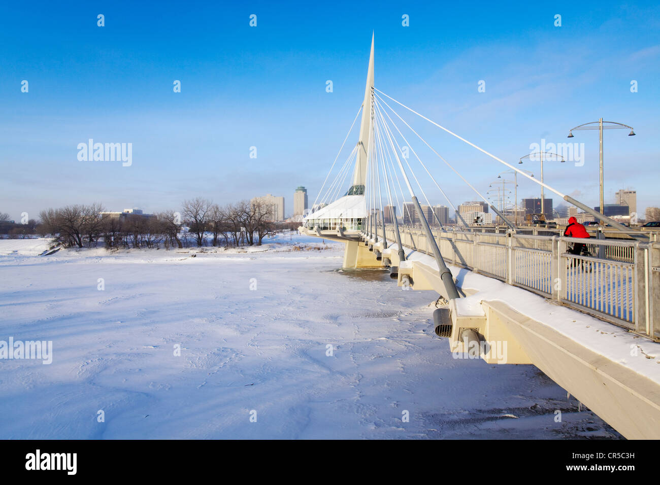 Canada, Manitoba Province, Winnipeg, Provencher Bridge by architect Gabourey Prefontaine Perry