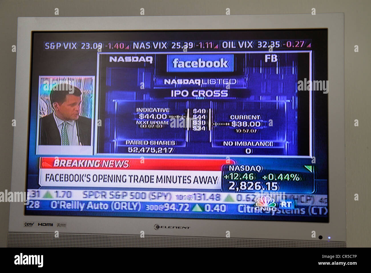 Florida television TV wide screen flat panel screen cable channel Stock