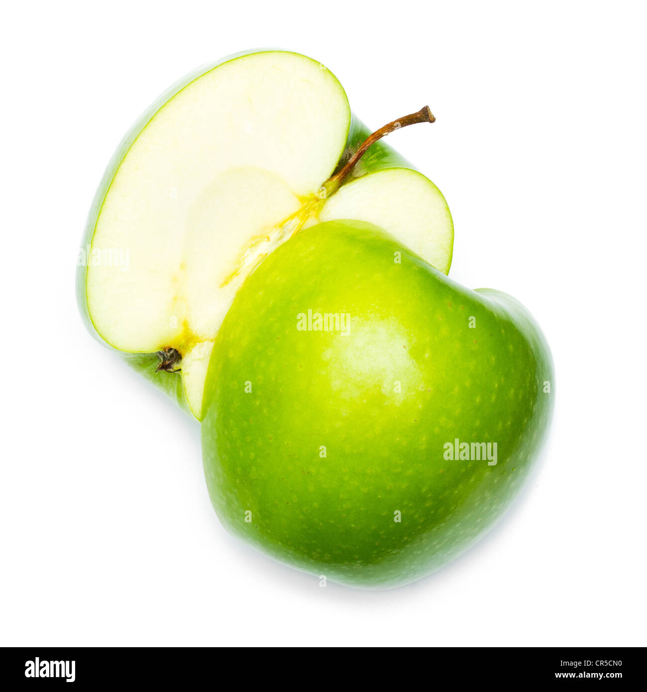 Fresh green apple isolated on white background Stock Photo - Alamy