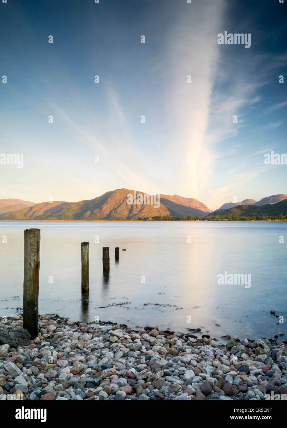 Dawn over Loch Linnhe and Ardgour, Scotland, UK Stock Photo