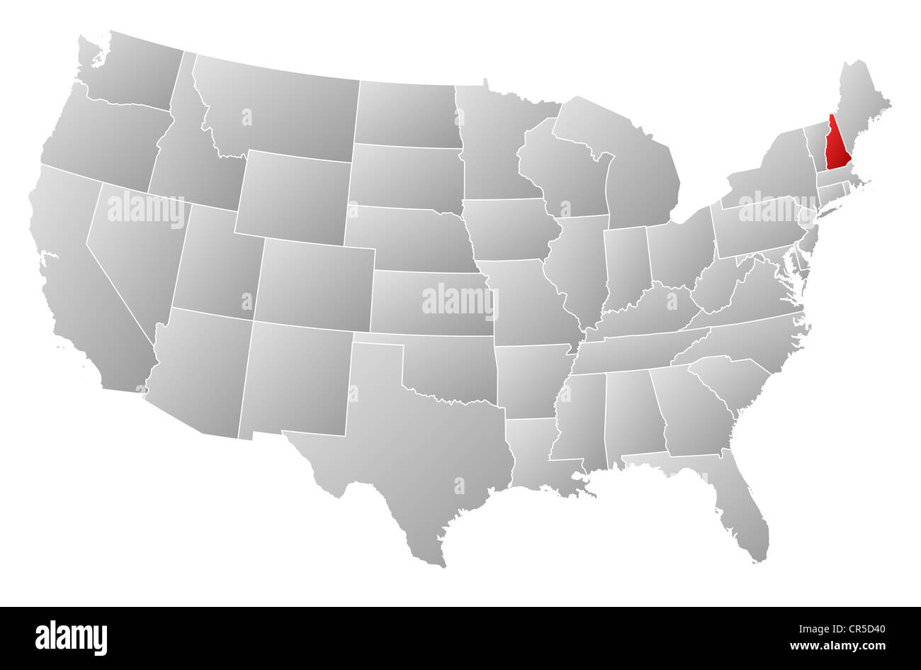 Political Map Of United States With The Several States Where New Political Map Of United States With The Several States Where New Hampshire CR5D40