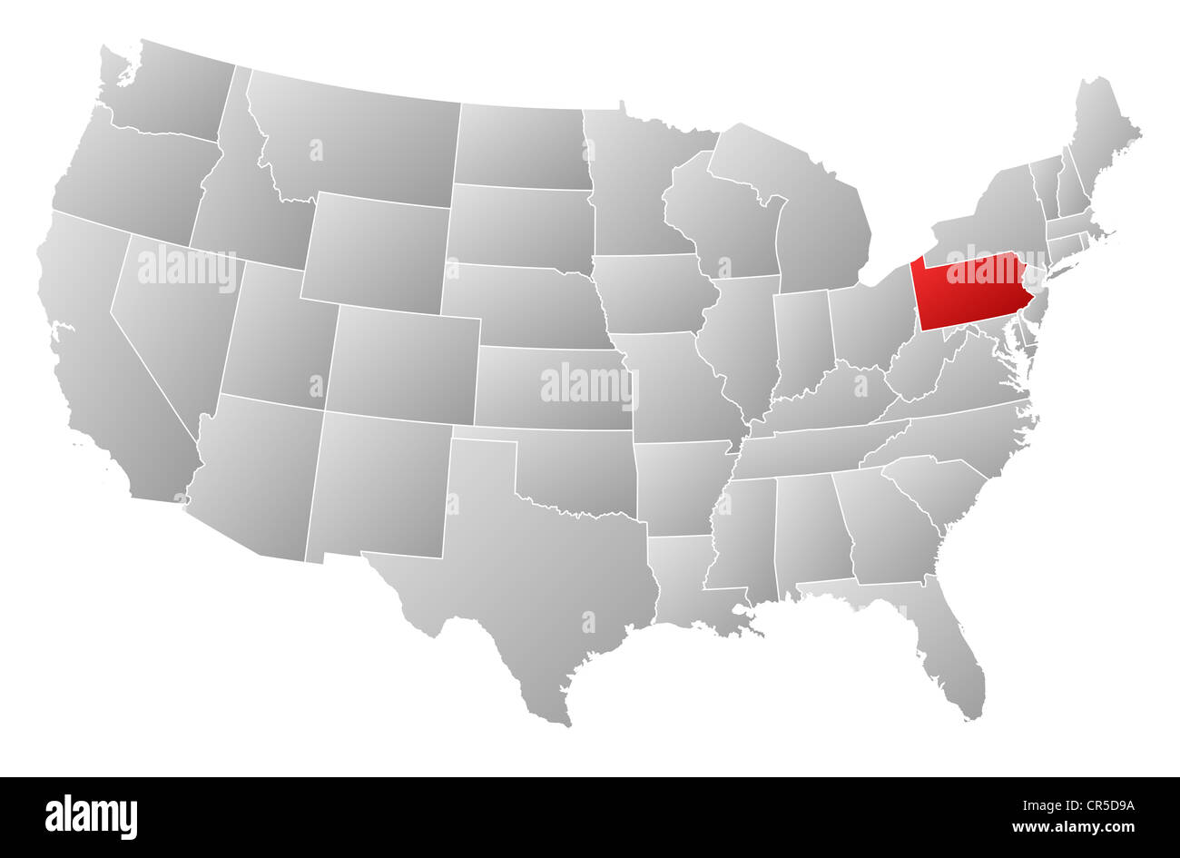 Political Map Of United States With The Several States Where Political Map Of United States With The Several States Where Pennsylvania CR5D9A 